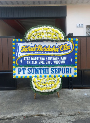 Papan Bunga Duka di Sumedang